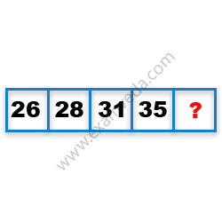 Missing Number Finding mcq question image Missing Number Finding mcq question image