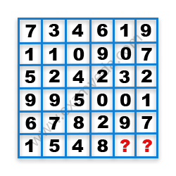 Missing Number Finding mcq question image Missing Number Finding mcq question image