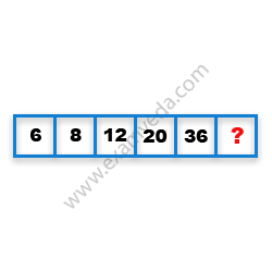 Missing Number Finding mcq question image Missing Number Finding mcq question image