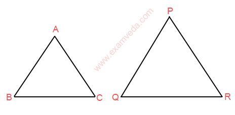 mcq question Conditions for triangle SSS congruency