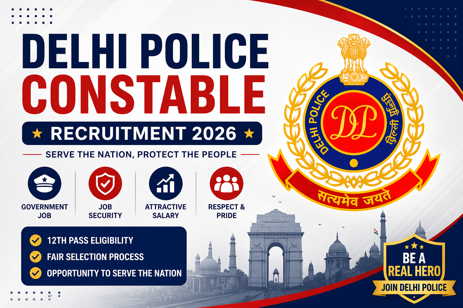 Delhi Police Constable 2026 Notification, Exam Date, Vacancy, Eligibility and Selection Process