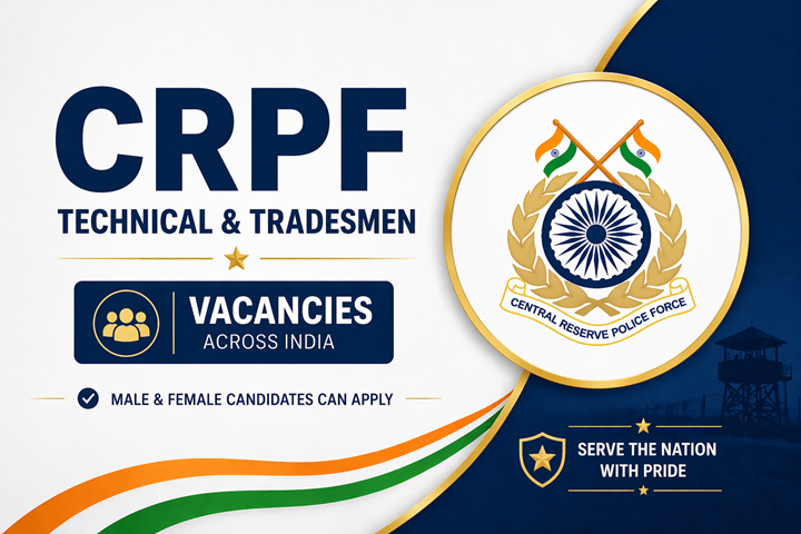 CRPF Technical Tradesman Vacancy 2026 State Wise – 9,195 Posts Details