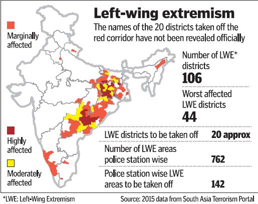 Union Government to redraw Red Corridor