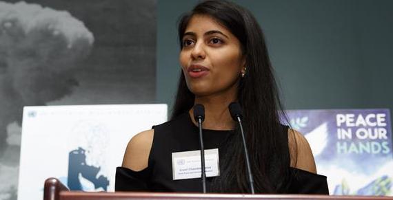 Indian artist Anjali Chandrashekar wins award at UN poster contest on N-disarmament