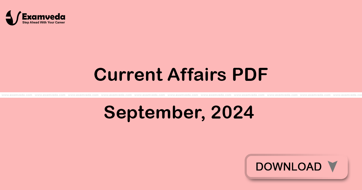 Current Affairs September, 2024 PDF | eBook