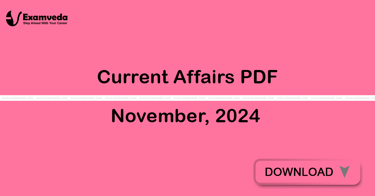 Current Affairs November, 2024 PDF | eBook