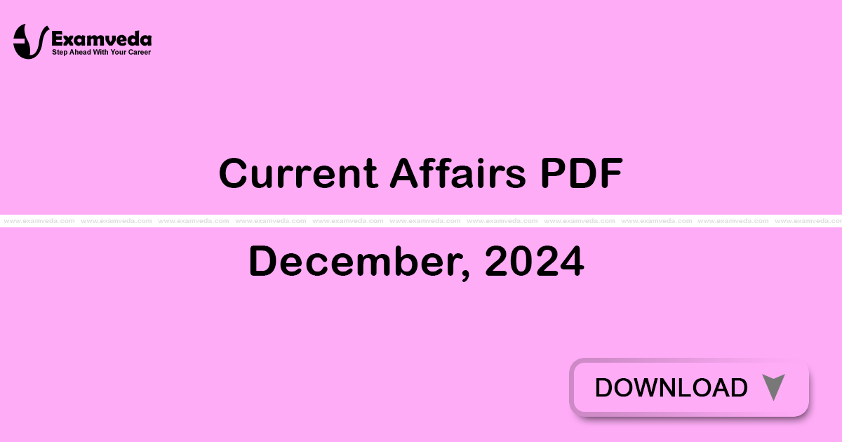 Current Affairs December, 2024 PDF | eBook